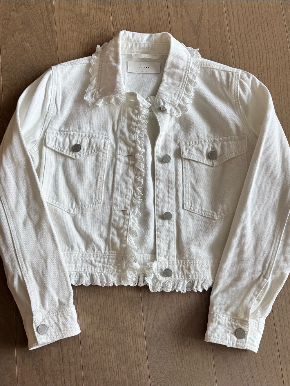 Blank NYC White Lace Denim Jacket